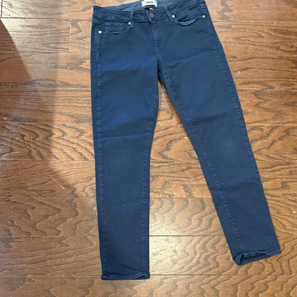 Paige Skyline Ankle peg dark blue jeans, size 30 - Picture 2 of 8